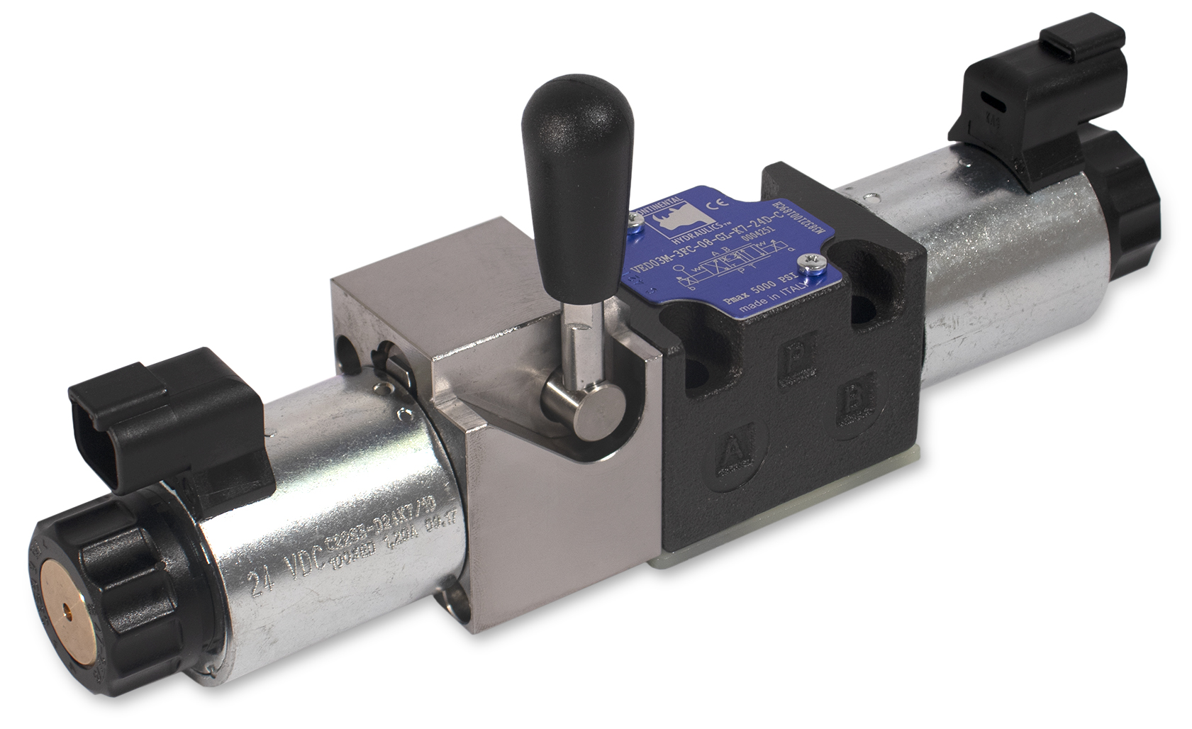 VED03M direct operated 4-way proportional valves; white background