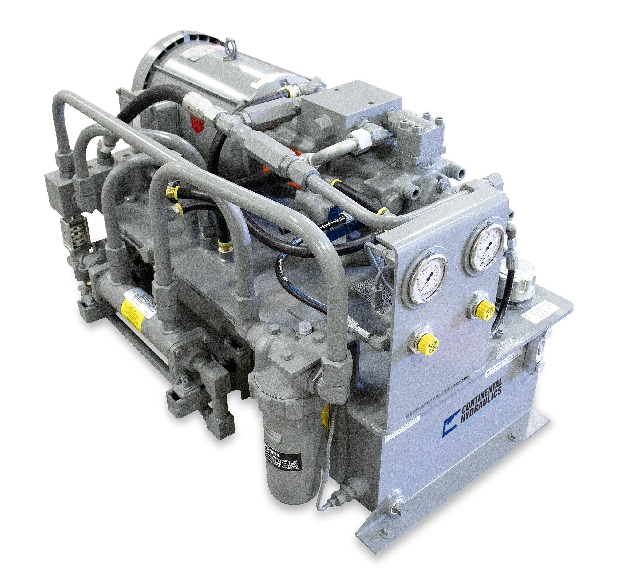 Hydraulic power unit; white background