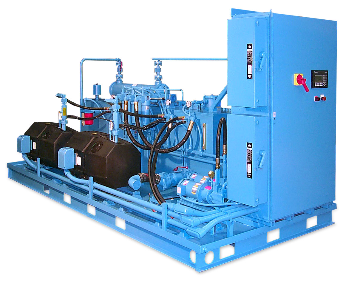 Large power unit; blue; white background